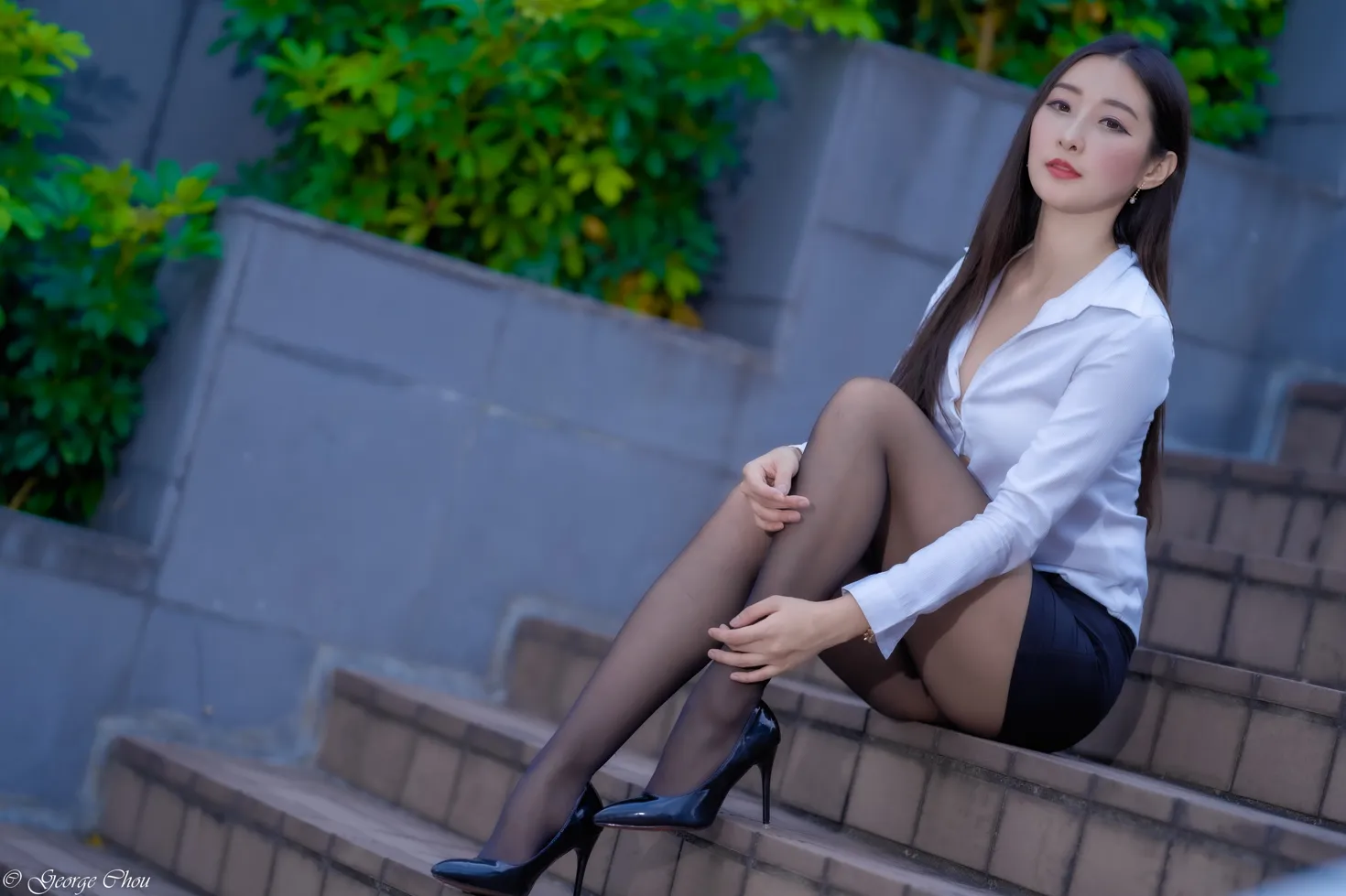 [Mzsock] NO.131 Wu Xiaokui OL black silk high heels beautiful legs street photography#[39P]-34