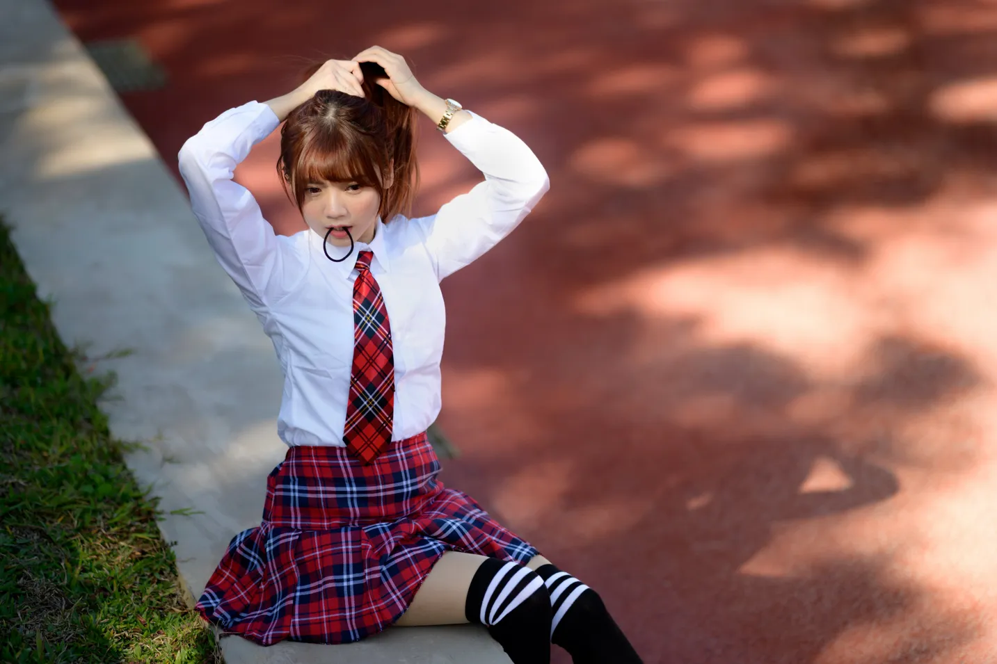 [Mzsock] NO.233 Student uniform high heels street photography#[105P]-85